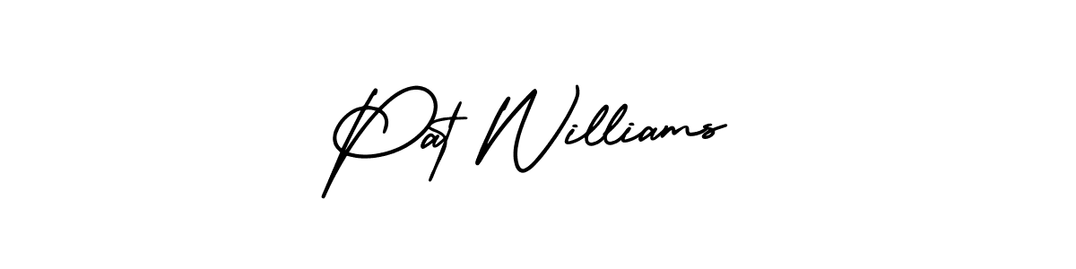 You should practise on your own different ways (AmerikaSignatureDemo-Regular) to write your name (Pat Williams) in signature. don't let someone else do it for you. Pat Williams signature style 3 images and pictures png