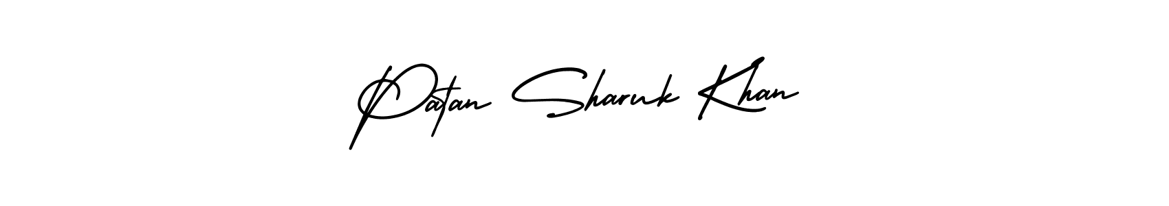 You should practise on your own different ways (AmerikaSignatureDemo-Regular) to write your name (Patan Sharuk Khan) in signature. don't let someone else do it for you. Patan Sharuk Khan signature style 3 images and pictures png