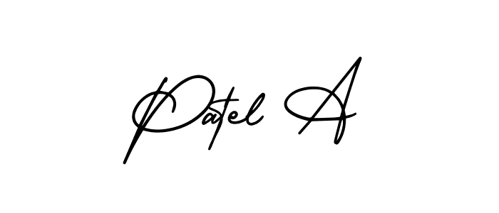 Create a beautiful signature design for name Patel A. With this signature (AmerikaSignatureDemo-Regular) fonts, you can make a handwritten signature for free. Patel A signature style 3 images and pictures png