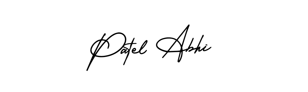 Design your own signature with our free online signature maker. With this signature software, you can create a handwritten (AmerikaSignatureDemo-Regular) signature for name Patel Abhi. Patel Abhi signature style 3 images and pictures png