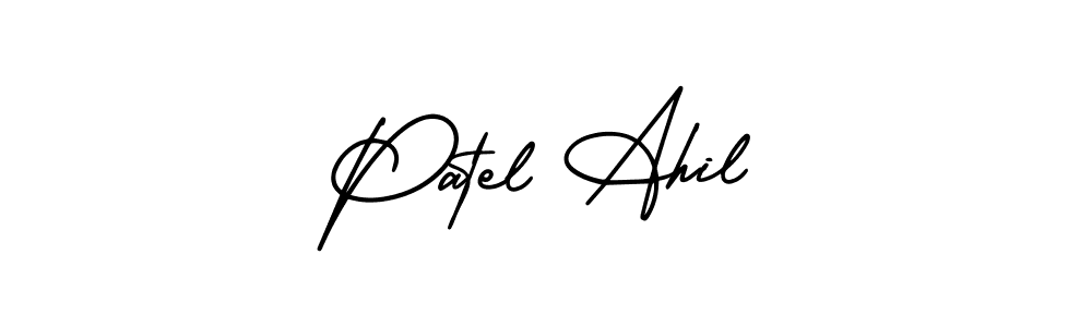 Also You can easily find your signature by using the search form. We will create Patel Ahil name handwritten signature images for you free of cost using AmerikaSignatureDemo-Regular sign style. Patel Ahil signature style 3 images and pictures png