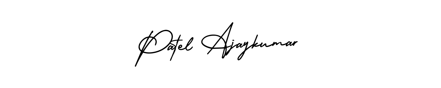It looks lik you need a new signature style for name Patel Ajaykumar. Design unique handwritten (AmerikaSignatureDemo-Regular) signature with our free signature maker in just a few clicks. Patel Ajaykumar signature style 3 images and pictures png