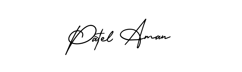 Create a beautiful signature design for name Patel Aman. With this signature (AmerikaSignatureDemo-Regular) fonts, you can make a handwritten signature for free. Patel Aman signature style 3 images and pictures png