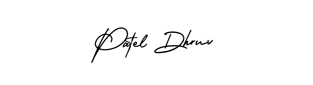 The best way (AmerikaSignatureDemo-Regular) to make a short signature is to pick only two or three words in your name. The name Patel Dhruv include a total of six letters. For converting this name. Patel Dhruv signature style 3 images and pictures png