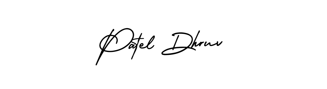 The best way (AmerikaSignatureDemo-Regular) to make a short signature is to pick only two or three words in your name. The name Patel Dhruv include a total of six letters. For converting this name. Patel Dhruv signature style 3 images and pictures png