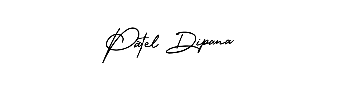 How to make Patel Dipana name signature. Use AmerikaSignatureDemo-Regular style for creating short signs online. This is the latest handwritten sign. Patel Dipana signature style 3 images and pictures png