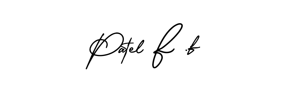 The best way (AmerikaSignatureDemo-Regular) to make a short signature is to pick only two or three words in your name. The name Patel F .f include a total of six letters. For converting this name. Patel F .f signature style 3 images and pictures png