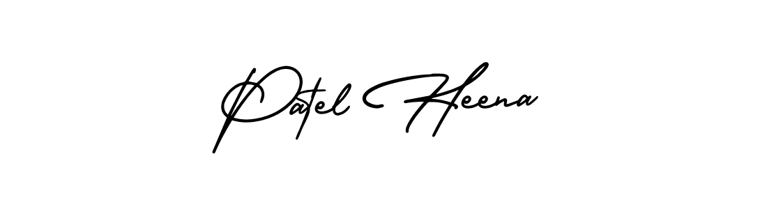 Patel Heena stylish signature style. Best Handwritten Sign (AmerikaSignatureDemo-Regular) for my name. Handwritten Signature Collection Ideas for my name Patel Heena. Patel Heena signature style 3 images and pictures png