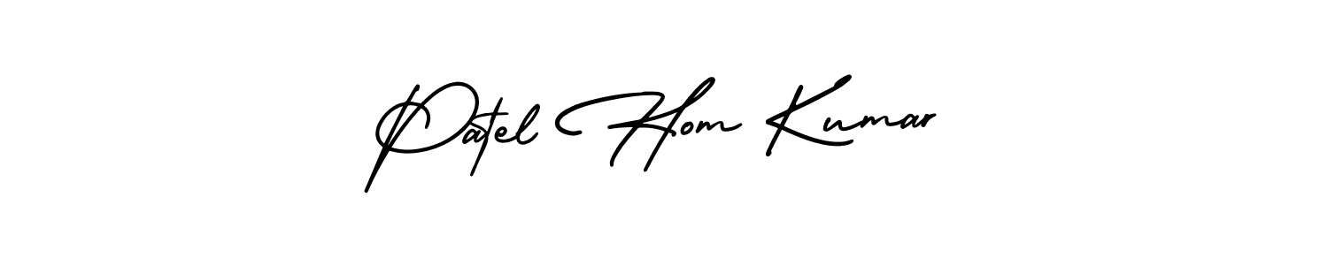 Similarly AmerikaSignatureDemo-Regular is the best handwritten signature design. Signature creator online .You can use it as an online autograph creator for name Patel Hom Kumar. Patel Hom Kumar signature style 3 images and pictures png