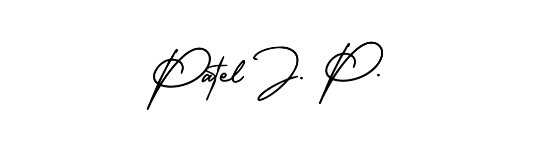 Patel J. P. stylish signature style. Best Handwritten Sign (AmerikaSignatureDemo-Regular) for my name. Handwritten Signature Collection Ideas for my name Patel J. P.. Patel J. P. signature style 3 images and pictures png