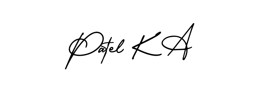 How to Draw Patel K A signature style? AmerikaSignatureDemo-Regular is a latest design signature styles for name Patel K A. Patel K A signature style 3 images and pictures png