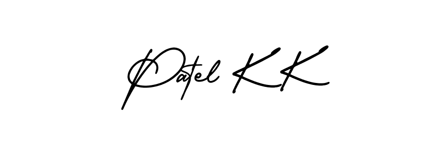 Make a beautiful signature design for name Patel K K. Use this online signature maker to create a handwritten signature for free. Patel K K signature style 3 images and pictures png