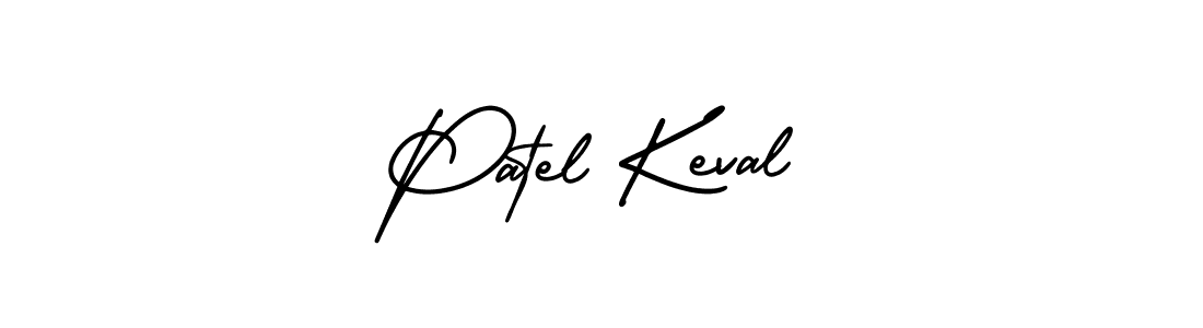 The best way (AmerikaSignatureDemo-Regular) to make a short signature is to pick only two or three words in your name. The name Patel Keval include a total of six letters. For converting this name. Patel Keval signature style 3 images and pictures png