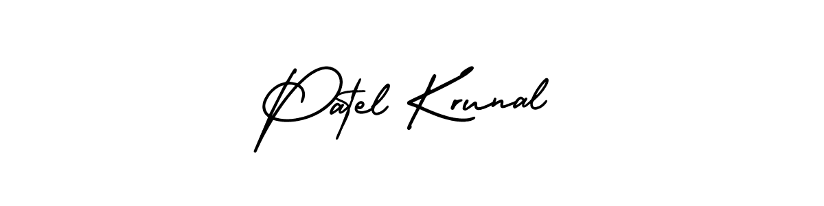 Patel Krunal stylish signature style. Best Handwritten Sign (AmerikaSignatureDemo-Regular) for my name. Handwritten Signature Collection Ideas for my name Patel Krunal. Patel Krunal signature style 3 images and pictures png