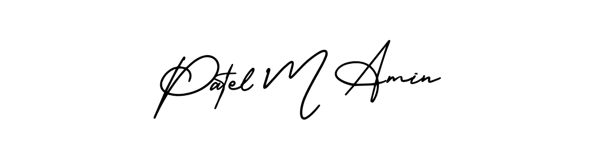 It looks lik you need a new signature style for name Patel M Amin. Design unique handwritten (AmerikaSignatureDemo-Regular) signature with our free signature maker in just a few clicks. Patel M Amin signature style 3 images and pictures png