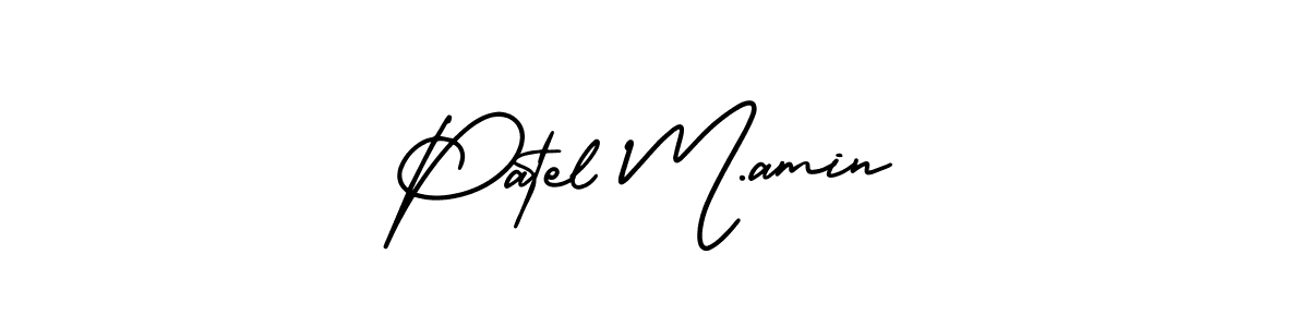 Also You can easily find your signature by using the search form. We will create Patel M.amin name handwritten signature images for you free of cost using AmerikaSignatureDemo-Regular sign style. Patel M.amin signature style 3 images and pictures png