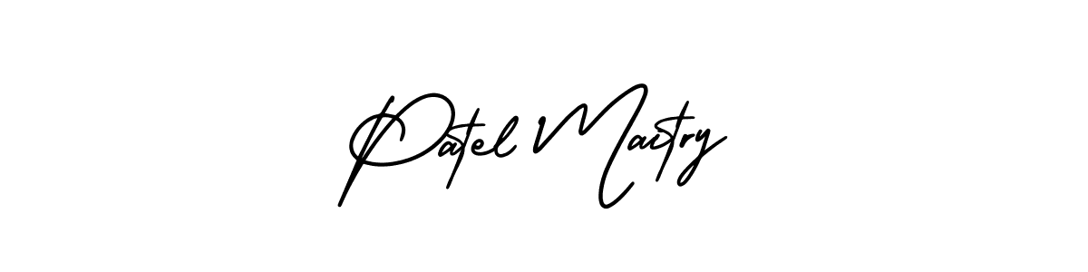 Use a signature maker to create a handwritten signature online. With this signature software, you can design (AmerikaSignatureDemo-Regular) your own signature for name Patel Maitry. Patel Maitry signature style 3 images and pictures png
