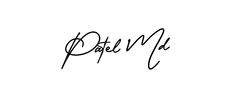 The best way (AmerikaSignatureDemo-Regular) to make a short signature is to pick only two or three words in your name. The name Patel Md include a total of six letters. For converting this name. Patel Md signature style 3 images and pictures png