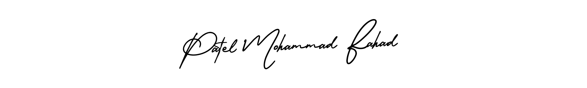 How to make Patel Mohammad Fahad signature? AmerikaSignatureDemo-Regular is a professional autograph style. Create handwritten signature for Patel Mohammad Fahad name. Patel Mohammad Fahad signature style 3 images and pictures png