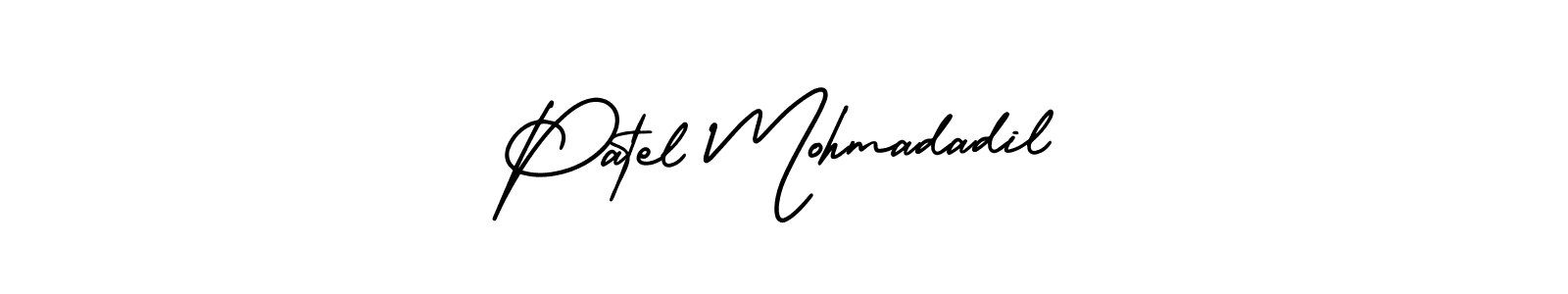 Patel Mohmadadil stylish signature style. Best Handwritten Sign (AmerikaSignatureDemo-Regular) for my name. Handwritten Signature Collection Ideas for my name Patel Mohmadadil. Patel Mohmadadil signature style 3 images and pictures png