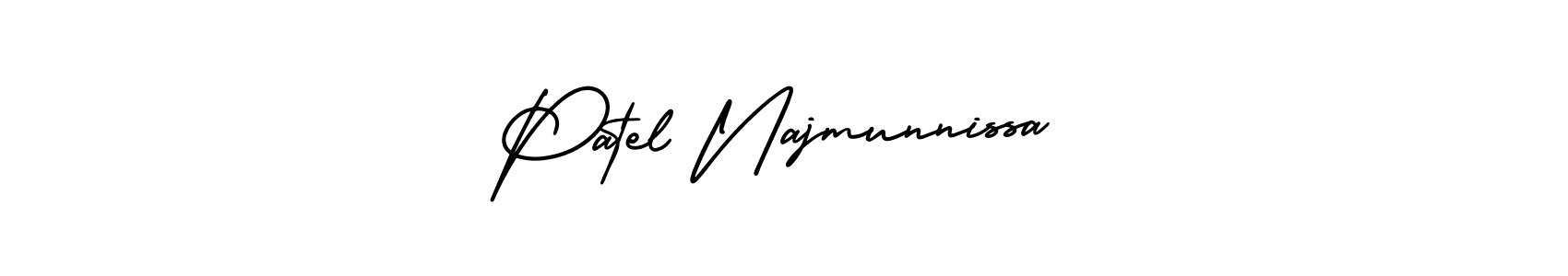 Once you've used our free online signature maker to create your best signature AmerikaSignatureDemo-Regular style, it's time to enjoy all of the benefits that Patel Najmunnissa name signing documents. Patel Najmunnissa signature style 3 images and pictures png
