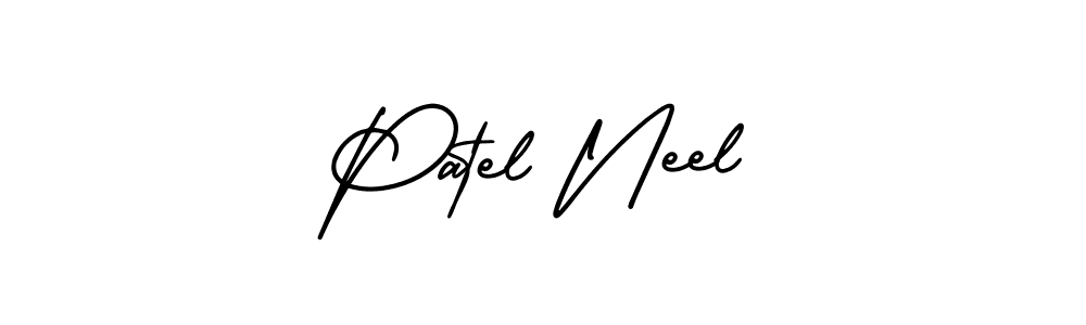 Make a short Patel Neel signature style. Manage your documents anywhere anytime using AmerikaSignatureDemo-Regular. Create and add eSignatures, submit forms, share and send files easily. Patel Neel signature style 3 images and pictures png