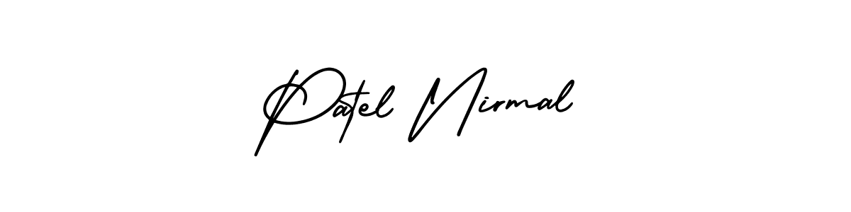 How to make Patel Nirmal signature? AmerikaSignatureDemo-Regular is a professional autograph style. Create handwritten signature for Patel Nirmal name. Patel Nirmal signature style 3 images and pictures png