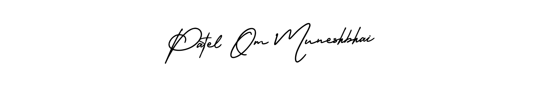 Also we have Patel Om Muneshbhai name is the best signature style. Create professional handwritten signature collection using AmerikaSignatureDemo-Regular autograph style. Patel Om Muneshbhai signature style 3 images and pictures png