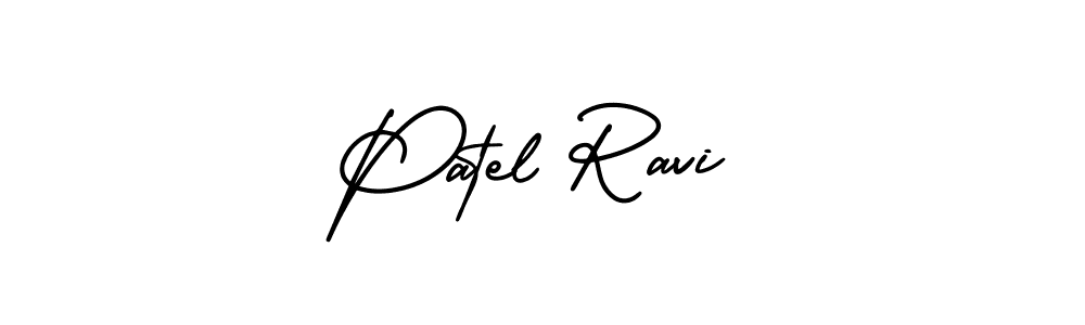 Patel Ravi stylish signature style. Best Handwritten Sign (AmerikaSignatureDemo-Regular) for my name. Handwritten Signature Collection Ideas for my name Patel Ravi. Patel Ravi signature style 3 images and pictures png