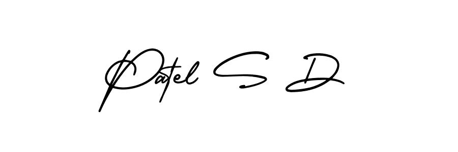 if you are searching for the best signature style for your name Patel S D. so please give up your signature search. here we have designed multiple signature styles  using AmerikaSignatureDemo-Regular. Patel S D signature style 3 images and pictures png