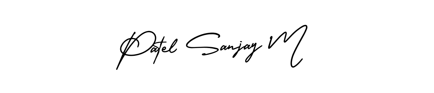 Similarly AmerikaSignatureDemo-Regular is the best handwritten signature design. Signature creator online .You can use it as an online autograph creator for name Patel Sanjay M. Patel Sanjay M signature style 3 images and pictures png