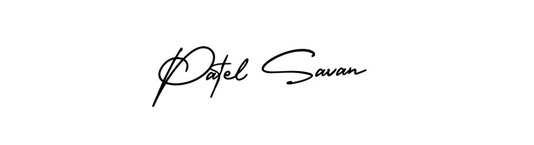 Also You can easily find your signature by using the search form. We will create Patel Savan name handwritten signature images for you free of cost using AmerikaSignatureDemo-Regular sign style. Patel Savan signature style 3 images and pictures png