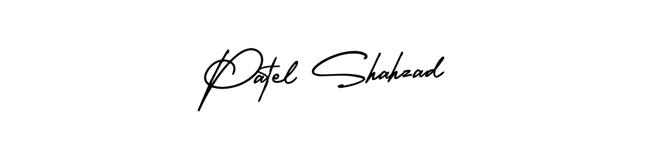 AmerikaSignatureDemo-Regular is a professional signature style that is perfect for those who want to add a touch of class to their signature. It is also a great choice for those who want to make their signature more unique. Get Patel Shahzad name to fancy signature for free. Patel Shahzad signature style 3 images and pictures png