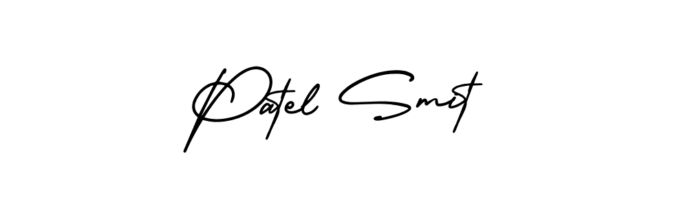 It looks lik you need a new signature style for name Patel Smit. Design unique handwritten (AmerikaSignatureDemo-Regular) signature with our free signature maker in just a few clicks. Patel Smit signature style 3 images and pictures png