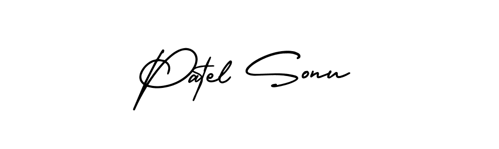 Make a beautiful signature design for name Patel Sonu. With this signature (AmerikaSignatureDemo-Regular) style, you can create a handwritten signature for free. Patel Sonu signature style 3 images and pictures png