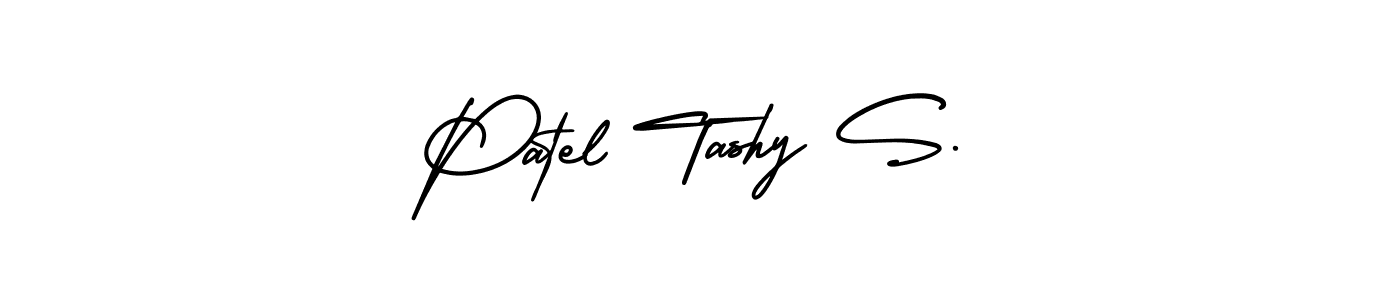 Also You can easily find your signature by using the search form. We will create Patel Tashy S. name handwritten signature images for you free of cost using AmerikaSignatureDemo-Regular sign style. Patel Tashy S. signature style 3 images and pictures png