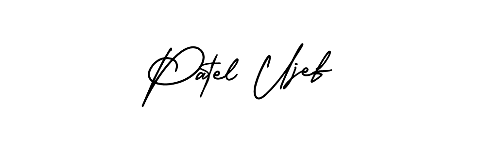 Make a short Patel Ujef signature style. Manage your documents anywhere anytime using AmerikaSignatureDemo-Regular. Create and add eSignatures, submit forms, share and send files easily. Patel Ujef signature style 3 images and pictures png
