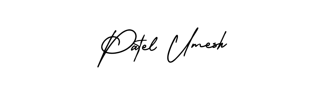 Patel Umesh stylish signature style. Best Handwritten Sign (AmerikaSignatureDemo-Regular) for my name. Handwritten Signature Collection Ideas for my name Patel Umesh. Patel Umesh signature style 3 images and pictures png