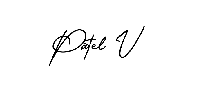 It looks lik you need a new signature style for name Patel V. Design unique handwritten (AmerikaSignatureDemo-Regular) signature with our free signature maker in just a few clicks. Patel V signature style 3 images and pictures png