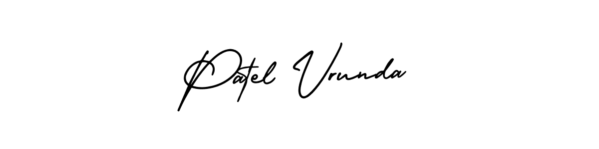 See photos of Patel Vrunda official signature by Spectra . Check more albums & portfolios. Read reviews & check more about AmerikaSignatureDemo-Regular font. Patel Vrunda signature style 3 images and pictures png