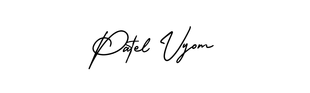 How to Draw Patel Vyom signature style? AmerikaSignatureDemo-Regular is a latest design signature styles for name Patel Vyom. Patel Vyom signature style 3 images and pictures png