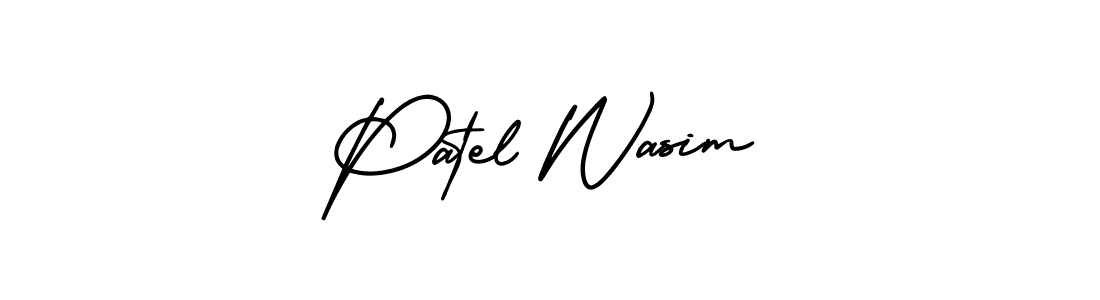 Best and Professional Signature Style for Patel Wasim. AmerikaSignatureDemo-Regular Best Signature Style Collection. Patel Wasim signature style 3 images and pictures png