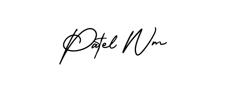 It looks lik you need a new signature style for name Patel Wm. Design unique handwritten (AmerikaSignatureDemo-Regular) signature with our free signature maker in just a few clicks. Patel Wm signature style 3 images and pictures png