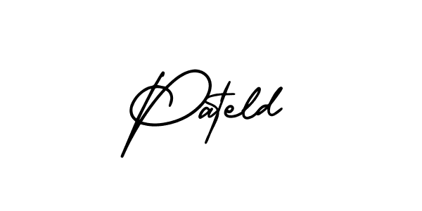 How to make Pateld name signature. Use AmerikaSignatureDemo-Regular style for creating short signs online. This is the latest handwritten sign. Pateld signature style 3 images and pictures png