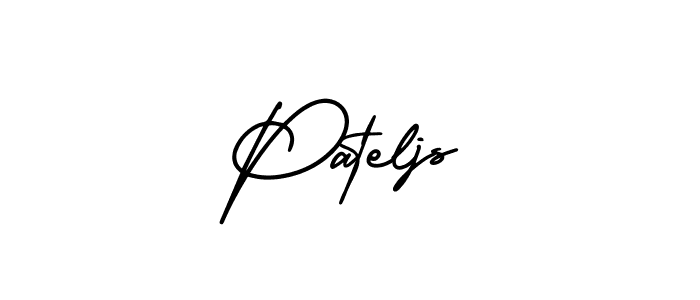 How to make Pateljs signature? AmerikaSignatureDemo-Regular is a professional autograph style. Create handwritten signature for Pateljs name. Pateljs signature style 3 images and pictures png