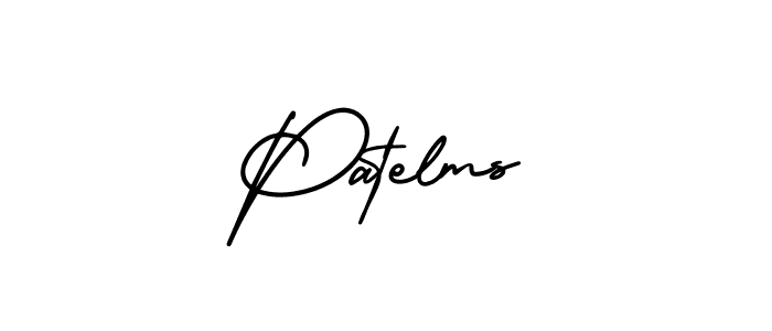 You should practise on your own different ways (AmerikaSignatureDemo-Regular) to write your name (Patelms) in signature. don't let someone else do it for you. Patelms signature style 3 images and pictures png
