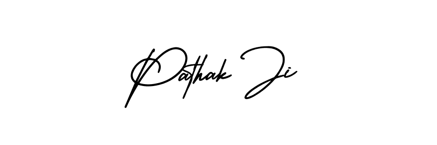 Make a beautiful signature design for name Pathak Ji. With this signature (AmerikaSignatureDemo-Regular) style, you can create a handwritten signature for free. Pathak Ji signature style 3 images and pictures png