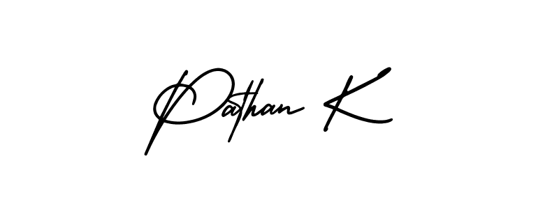 Design your own signature with our free online signature maker. With this signature software, you can create a handwritten (AmerikaSignatureDemo-Regular) signature for name Pathan K. Pathan K signature style 3 images and pictures png