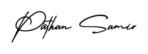 Download transparent PNG signature for name Pathan Samir styled with AmerikaSignatureDemo-Regular font. Ready to paste directly into PDF and Word agreements. Pathan Samir signature style 3 images and pictures png