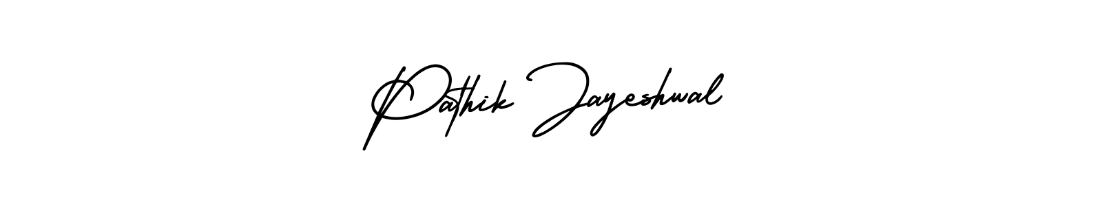Make a short Pathik Jayeshwal signature style. Manage your documents anywhere anytime using AmerikaSignatureDemo-Regular. Create and add eSignatures, submit forms, share and send files easily. Pathik Jayeshwal signature style 3 images and pictures png